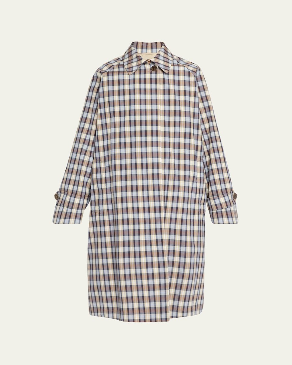 Tavishina Check Long Coat